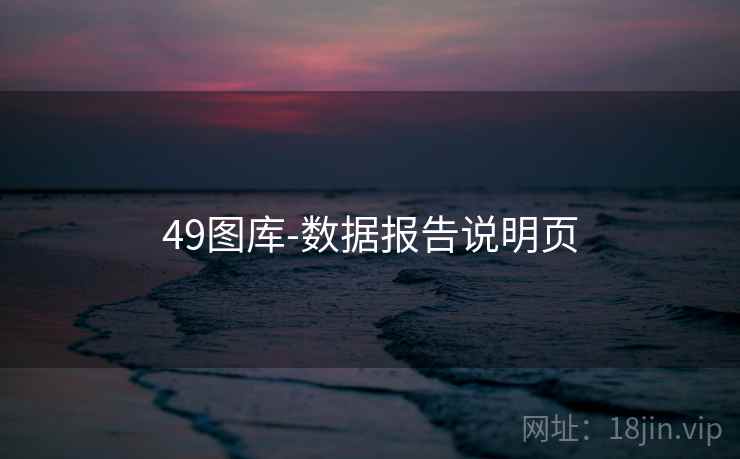 49图库-数据报告说明页